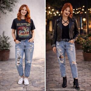 American Eagle Jeans Distressed. Straight leg. 6